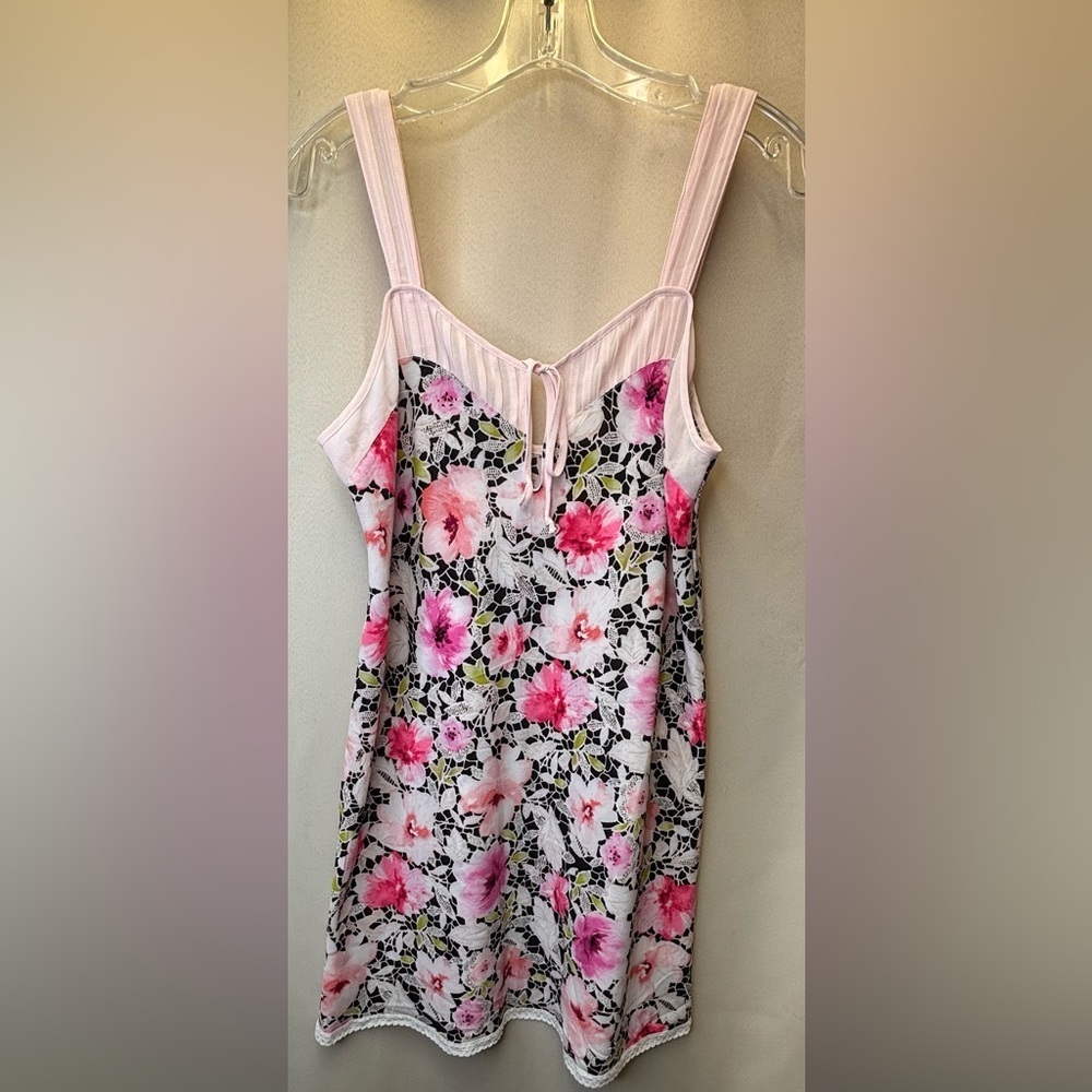 Oscar De La Renta Pink Label Floral Nightgown Size Medium